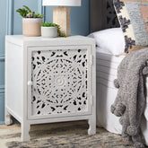 DYNASTY Hand Carved  Solid Wood Bedsides Table 63
